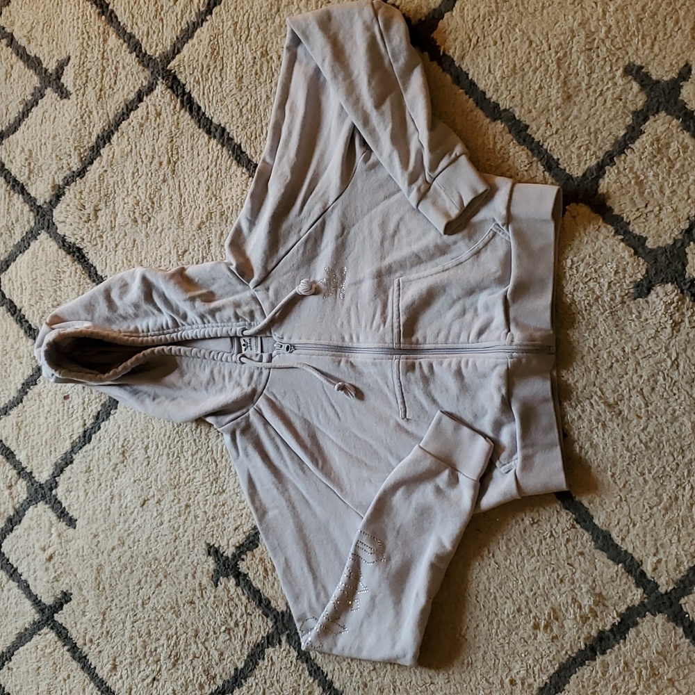 Adidas Zippered Hoodie in Light Lavender